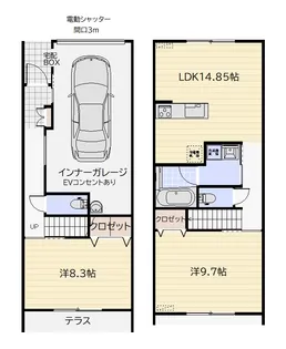 群馬県前橋市上新田町【一戸建】の間取り