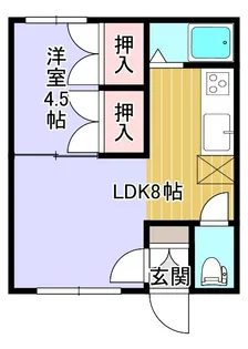 ホワイトヴィレッジA【2階】の間取り