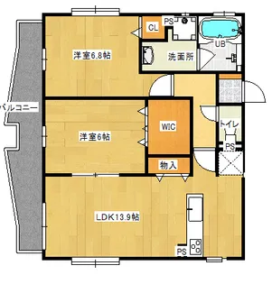 キャトルセゾン大鋸町【3階】の間取り
