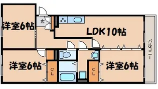 第3コーポ岡村【1階】の間取り