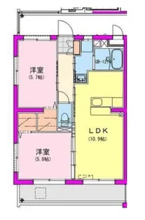 ルミナス下川東【2階】の間取り