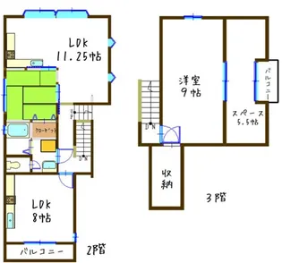群馬県前橋市上小出町3【一戸建】の間取り
