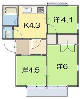 メゾン若竹【2階】の間取り