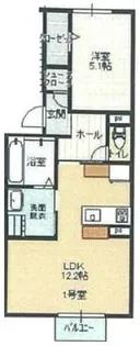 ハートフル新保【1階】の間取り