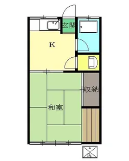 旭が丘第1平荘【1階】の間取り