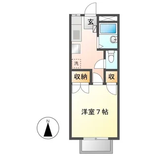 小山エビスコーポ【1階】の間取り