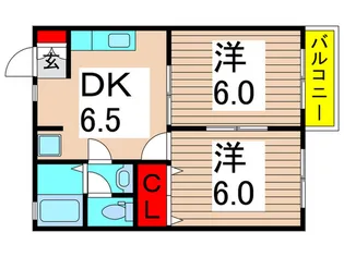 足立ハイツ【1階】の間取り