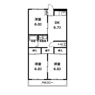 棚網レジデンス【1階】の間取り