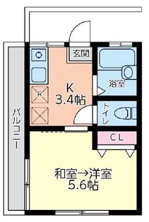 コーポクレパス【2階】の間取り