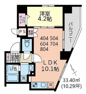 イーストサイド【4階】の間取り