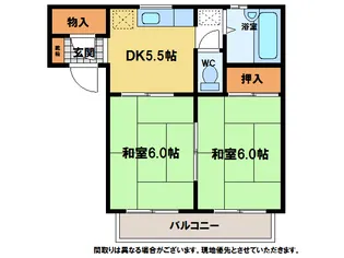 フレグラントヨコス【2階】の間取り