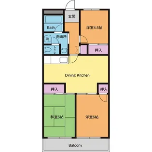 サムマンションズ北野【1階】の間取り