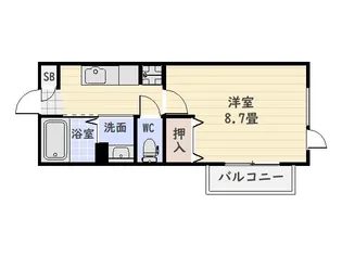 ティダ荒田【3階】の間取り