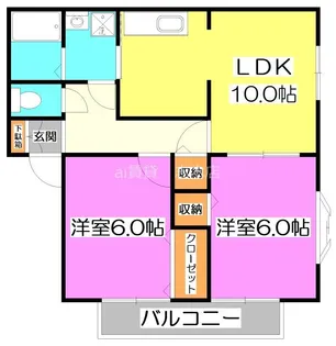 埼玉県川越市大字藤間【アパート】の間取り