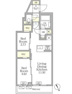 東京都文京区白山1【マンション】の間取り