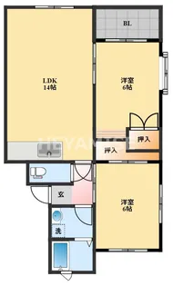 いろはもみじI【2階】の間取り