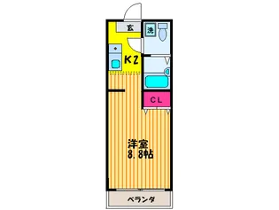 ラ・ヴィル・フル-ル【1階】の間取り