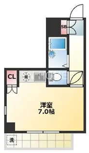 ウエルネス上本町【6階】の間取り