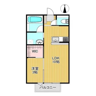 福島県郡山市咲田1【アパート】の間取り