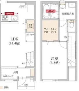 メゾネット フォーテラスの間取り