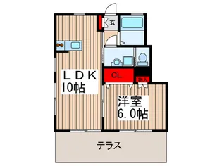 グラマシー中山【1階】の間取り