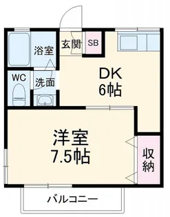 コーポサンシャイン【1階】の間取り