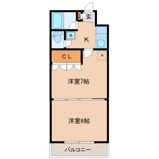 イーグルハイツ錦町【2階】の間取り