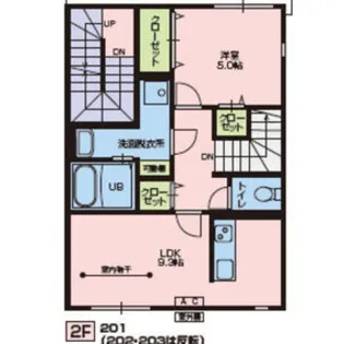 ニュースカイタウンA棟【1階】の間取り