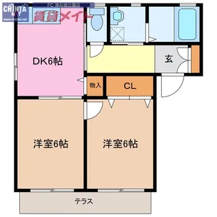 サウスアベニュー・エヌ【1階】の間取り