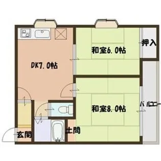 サンハイム林【1階】の間取り