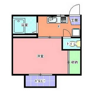 錦ハイツB棟【1階】の間取り