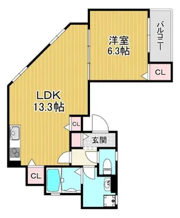 大阪府守口市淀江町【アパート】の間取り