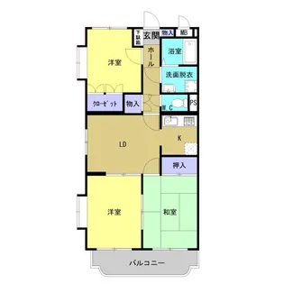 ユーミー和田山【3階】の間取り