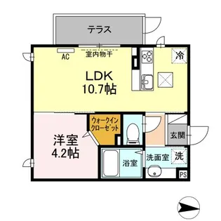 ファミールSHOWII B棟【1階】の間取り