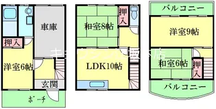 大阪府豊中市上新田4【一戸建】の間取り