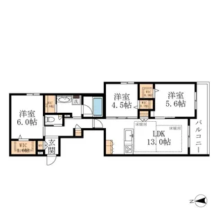 HEBEL MAISON 徳川園【3階】の間取り