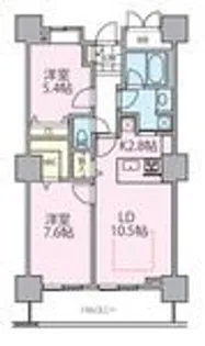 2LDKの間取り画像
