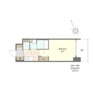 Alivis福島海老江【2階】の間取り