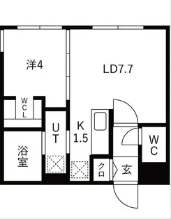 Bell Court東札幌【1階】の間取り