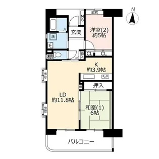 URプラザシティ新所沢けやき通り第二【11階】の間取り