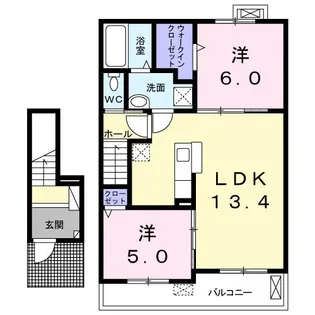 ティーア B【2階】の間取り