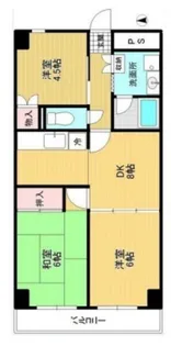 プレステージ市川【6階】の間取り