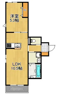 神奈川県川崎市中原区上小田中2【マンション】の間取り