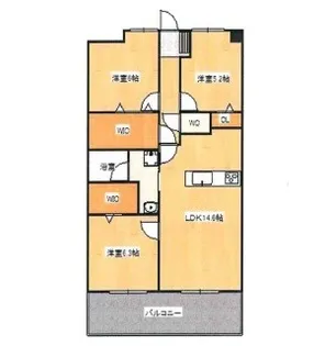 岡山県笠岡市笠岡【マンション】の間取り