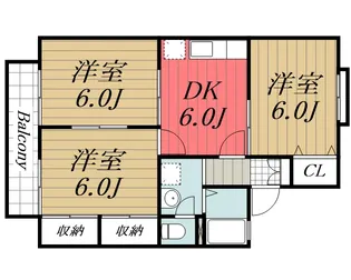 千葉県富里市七栄【アパート】の間取り