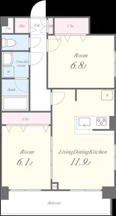 東京都北区田端新町2【マンション】の間取り