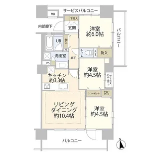 イニシア門前仲町(0005494)【3階】の間取り