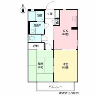 ルーチェレ・ドーマB棟【2階】の間取り