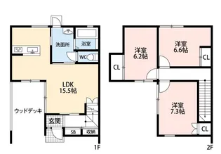 静岡県浜松市中央区富塚町【一戸建】の間取り