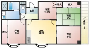 三幸フェニックスハイツ【4階】の間取り